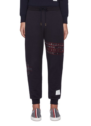 Main View - Click To Enlarge - THOM BROWNE  - Mending patch embroidered sweatpants