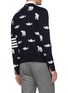 Back View - Click To Enlarge - THOM BROWNE  - Bear And Salmon Graphic Intarsia V-Neck Cardigan