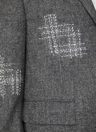  - THOM BROWNE - Donegal Tweed Blazer With Stitching Embroideries