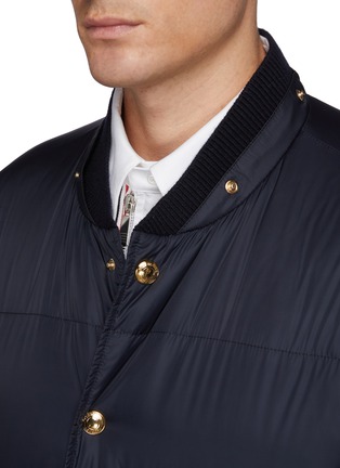 Detail View - Click To Enlarge - THOM BROWNE  - Four Bar Sleeve Down Hooded Puffer Jacket
