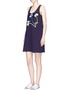 Figure View - Click To Enlarge - VICTORIA, VICTORIA BECKHAM - Palm tree embroidered shift dress