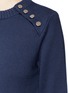 Detail View - Click To Enlarge - VICTORIA, VICTORIA BECKHAM - Button shoulder cotton sweater