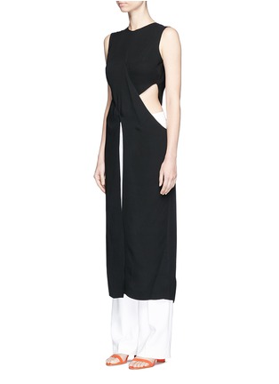 Front View - Click To Enlarge - ROKSANDA - 'Valda' cutout waist silk empire dress