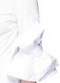Detail View - Click To Enlarge - ROKSANDA - 'Kemi' bow cuff cotton poplin flared top