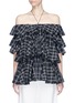 Main View - Click To Enlarge - TOME - Check plaid off-shoulder top
