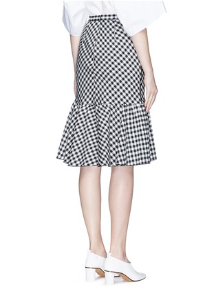Back View - Click To Enlarge - TOME - Ruffle gingham check mermaid skirt