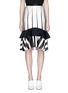 Main View - Click To Enlarge - TOME - Twill ruffle stripe print satin skirt