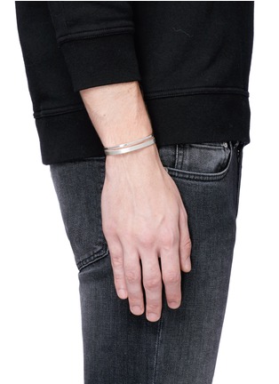 Figure View - Click To Enlarge - LE GRAMME - Variation Slick' 15g and 7g sterling silver cuff set
