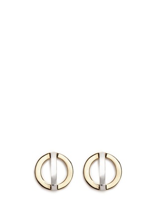 Main View - Click To Enlarge - W. BRITT - 'Cross Circle' 18k gold stud earrings