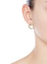 Figure View - Click To Enlarge - W. BRITT - 'Cross Circle' 18k gold stud earrings