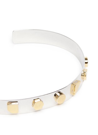 Detail View - Click To Enlarge - W. BRITT - 'Series I' geometric stud 18k gold plated collar necklace