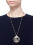 Figure View - Click To Enlarge - W. BRITT - 'Decagon Hex' convertible inset onyx 18k gold plated necklace
