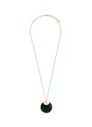 Main View - Click To Enlarge - W. BRITT - 'Circle' malachite pendant necklace
