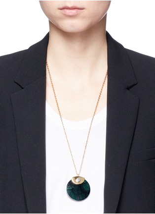Figure View - Click To Enlarge - W. BRITT - 'Circle' malachite pendant necklace