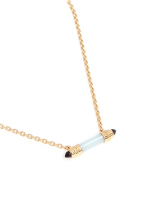 Detail View - Click To Enlarge - W. BRITT - 'Mini Bar' amazonite pendant 18k yellow gold necklace