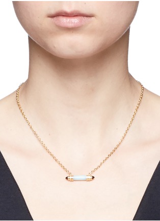 Figure View - Click To Enlarge - W. BRITT - 'Mini Bar' amazonite pendant 18k yellow gold necklace