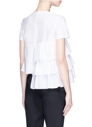 Back View - Click To Enlarge - CO - Tiered ruffle poplin top