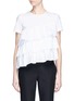 Main View - Click To Enlarge - CO - Tiered ruffle poplin top