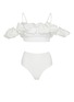Main View - Click To Enlarge - MAYGEL CORONEL - 'Alessandra' Ruffled Off-shoulder Two-Piece Swimsuit