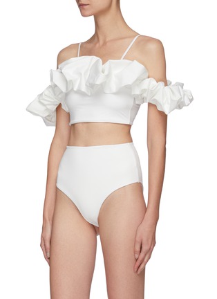 Figure View - Click To Enlarge - MAYGEL CORONEL - 'Alessandra' Ruffled Off-shoulder Two-Piece Swimsuit