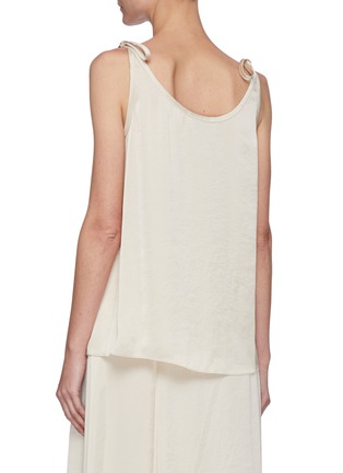 Back View - Click To Enlarge - THEORY - Knot Detail Satin Tank Top