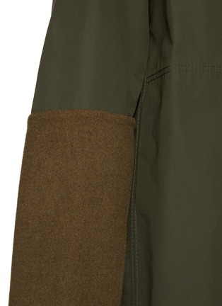  - LOEWE - Double Layered Textured Cuff Cotton Coat