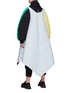 Back View - Click To Enlarge - LOEWE - Colour Blocking Balloon Sleeved Flared Handkerchief Hem Parka With Padded Scarf