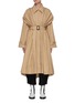 Main View - Click To Enlarge - LOEWE - Belted Gathered Front Cotton Trench Coat