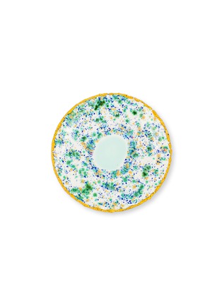 Main View - Click To Enlarge - CORALLA MAIURI - Blue Marble Craquelé Edge Dessert Coupe Plate