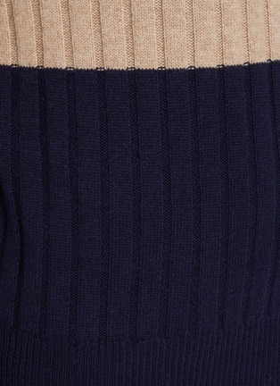  - BRUNELLO CUCINELLI - Colourblocked Wool Cashmere Silk Blend Turtleneck Sweater