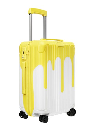 Detail View - Click To Enlarge -  - Limited Edition Essential Cabin Polycarbonate Suitcase – White/Saffron