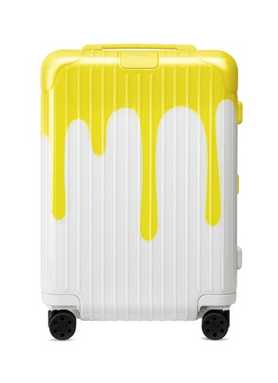 Main View - Click To Enlarge -  - Limited Edition Essential Cabin Polycarbonate Suitcase – White/Saffron
