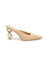 Main View - Click To Enlarge - CULT GAIA - Harlow' chain heel leather mules