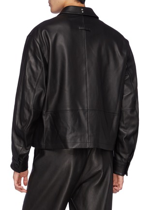 Back View - Click To Enlarge - RE: BY MAISON SANS TITRE - Large Chest Pocket Lambskin Leather Jacket