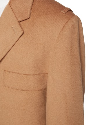  - RE: BY MAISON SANS TITRE - Tonal Tag Appliqued Concealed Placket Wool Blend Coat