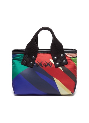 Main View - Click To Enlarge - SACAI - x KAWS Multi-coloured Print Small Tote Bag