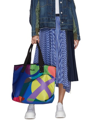 Figure View - Click To Enlarge - SACAI - x KAWS Multi-Coloured Print Tote Bag