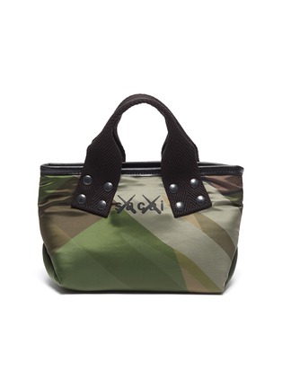 Main View - Click To Enlarge - SACAI - x KAWS Camouflage Print Small Tote Bag