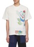 Main View - Click To Enlarge - MASAO SHIMIZU - Floral Print Hand Sewn Patchwork Cotton T-shirt