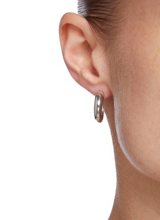 Figure View - Click To Enlarge - MISSOMA - Silver Medium Plain Claw Hoop Earrings
