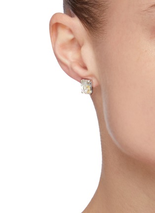 Figure View - Click To Enlarge - YUESPHERE - Mini Nimbo' Cubic Zirconia Sterling Silver Stud Earrings