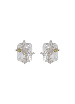 Main View - Click To Enlarge - YUESPHERE - Mini Fiber' Cubic Zirconia Sterling Silver Stud Earrings