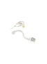 Detail View - Click To Enlarge - YUESPHERE - Core' Chain Drop Cubic Zirconia Sterling Silver Hoop Earrings