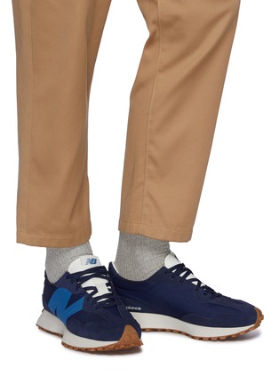 Figure View - Click To Enlarge - NEW BALANCE - 327 Refined Learning Suede Panelled Nylon Sneakers