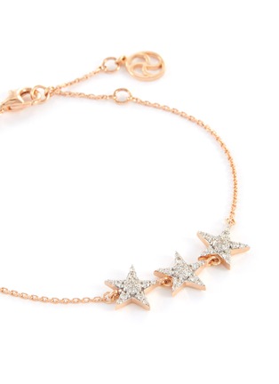 Detail View - Click To Enlarge - BEE GODDESS - Diamond 14k Rose Gold Star Trio Bracelet