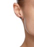 Figure View - Click To Enlarge - BEE GODDESS - Black Diamond 14k Rose Gold Star Stud single earring