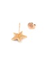 Detail View - Click To Enlarge - BEE GODDESS - Diamond 14k Rose Gold Star Stud Earrings