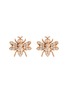 Main View - Click To Enlarge - BEE GODDESS - Diamond 14k Rose Gold Bee Stud Earrings