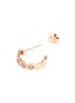 Detail View - Click To Enlarge - BEE GODDESS - Diamond 14k Rose Gold Honeycomb Loop Earrings