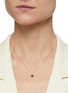 Figure View - Click To Enlarge - BEE GODDESS - Diamond Purple Amethyst 14k Rose Gold Bee Pendant Necklace